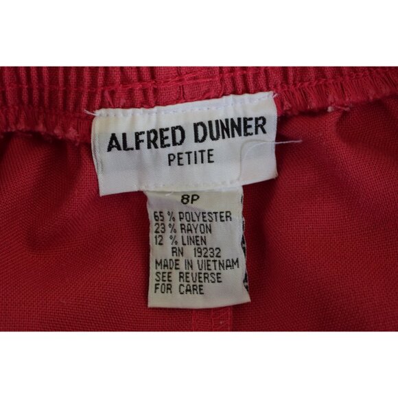 Vintage 90s Poly/Rayon/Linen Fushia Skirt size 8P | 24-28 waist‎ - Picture 8 of 9